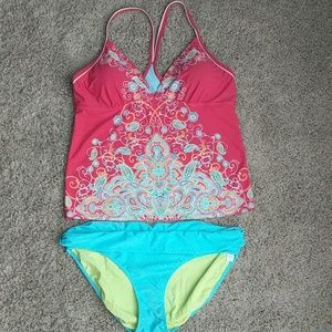 Athleta Tankini and Fold over bottoms